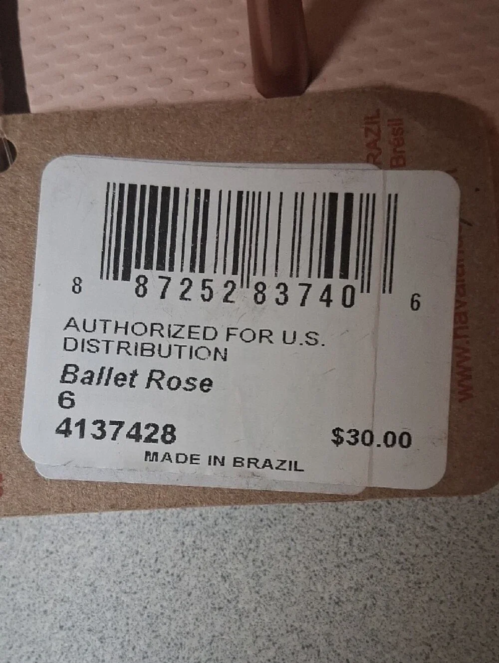 BNWT Havaianas Women’s FLIP FLOP SIZE 6 IN BALLET ROSE